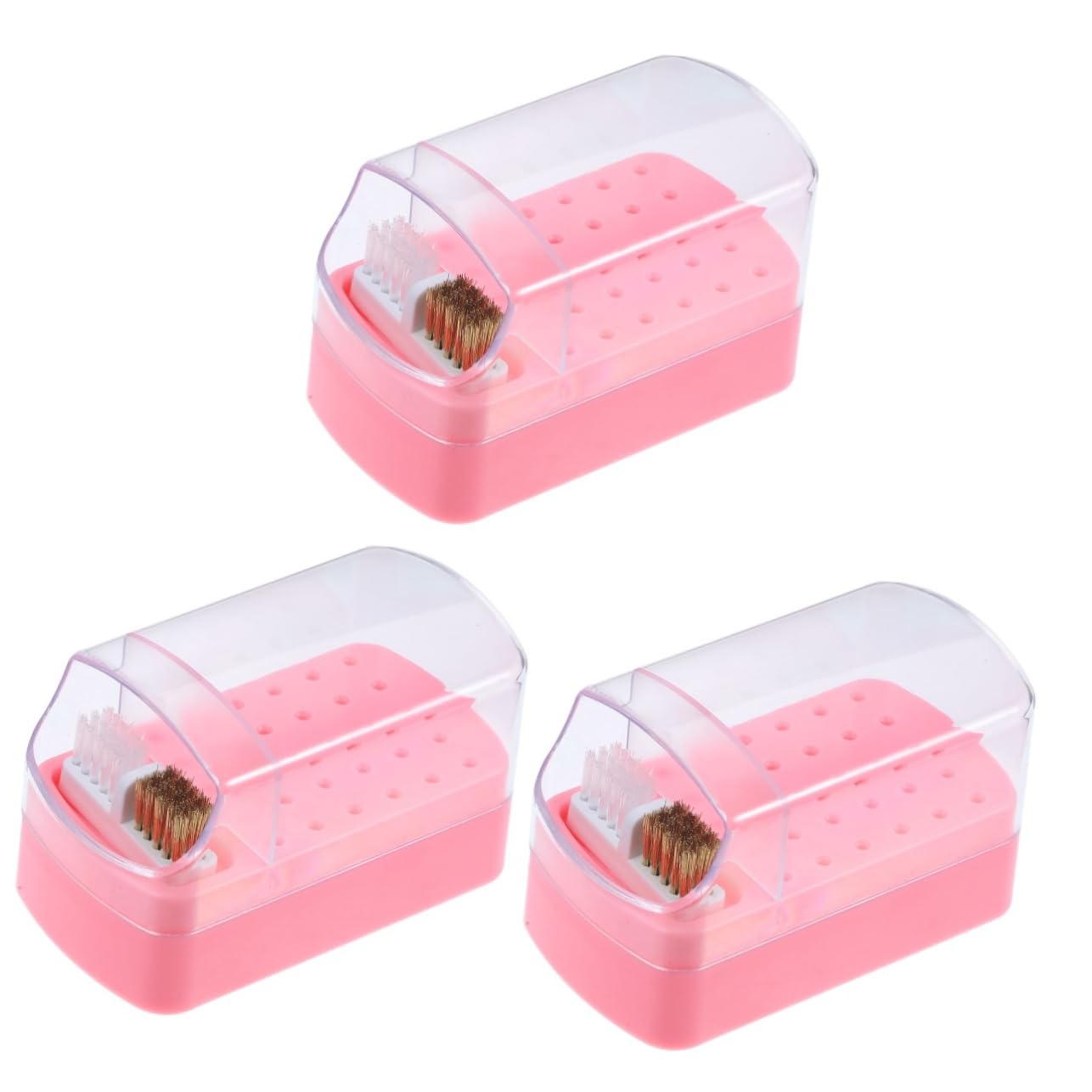 Healeved 3pezzi Organizer Per Punte Per Unghie Con Scatola Di Pulizia Per Accessori Manicure Design Compatto e Pratico Per Unghie