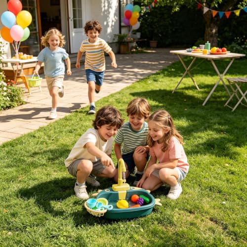 Fregadero con cocina infantil para el entretenimiento y juego interactivo de interior 2