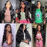 QRSTUVXZY Human Hair Przedłużanie włosów ludzkich 25-101 cm, naturalne czarne peruwiańskie włosy Remy 1/3/4 szt., przedłużanie włosów z falami ciała (28)