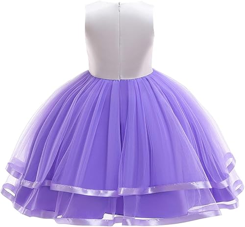 Miniatura 2 de Vestidos de princesa para niñas, disfraz de unicornio, flores, vestido de desfile de 2 a 10 años.