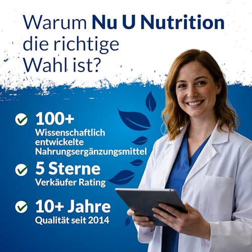 Vitamin K2 MK7 200µg Hochdosiert- 365 Vegane Tabletten, keine Kapseln - 12 Monate Vorrat - 200mcg pro Tablette - Vit K2 MK-7 Menaquinon - Nu U Nutrition