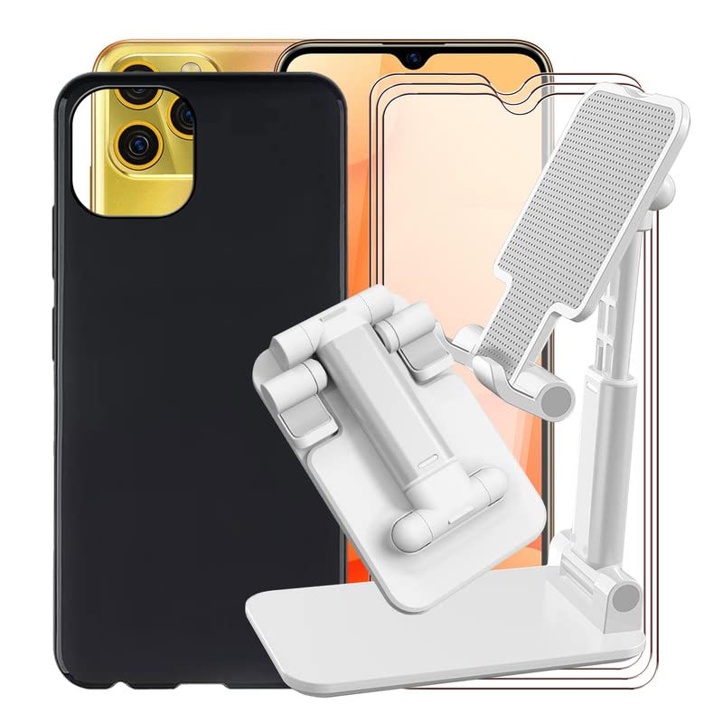 Cover Per Blackview A95 Con Vetro Temperato Incluso - Custodia Morbida TPU Antiurto Con Fiore Rosa - KJYF - 3