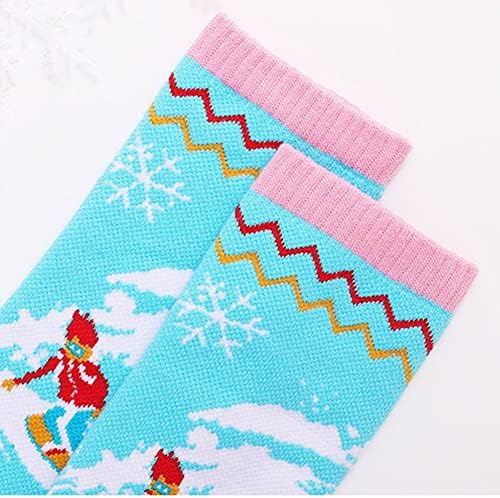Luxylei Winter Ski Socks 2 Pairs Non-slip Cuff High Elastic Keep Warm Thermal Socks Soft Comfor Thick Snow Socks for Kids Boy Girl
