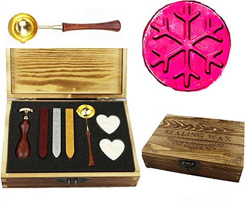 Kit de tampons de cire flocon de neige de Noël pour cadeaux créatifs