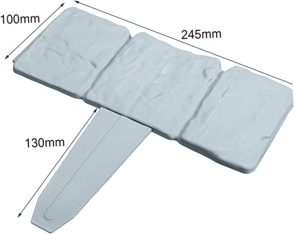 BESPORTBLE 20pcs Garden Decorative Fence Set Light Grey Plastic Enclosure for Outdoor and Garden Boundaries Flexible Design for and Moisture-Resistant