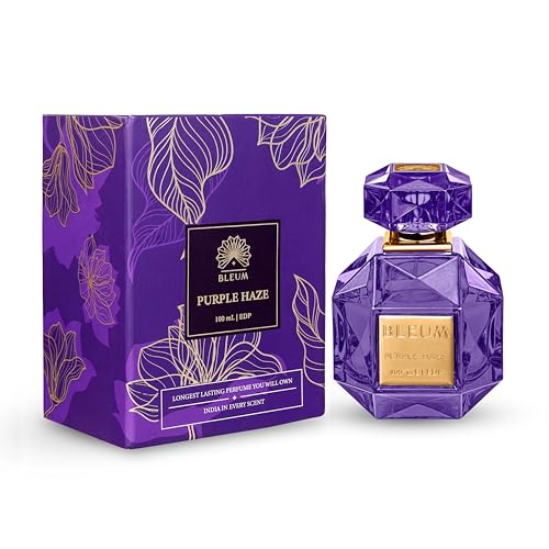 Image of BLEUM Purple Haze | 100 mL | Unisex Men Women | Long Lasting Floral Perfume Fragrance Scent | 25% EDP Eau De Parfum (Floral)