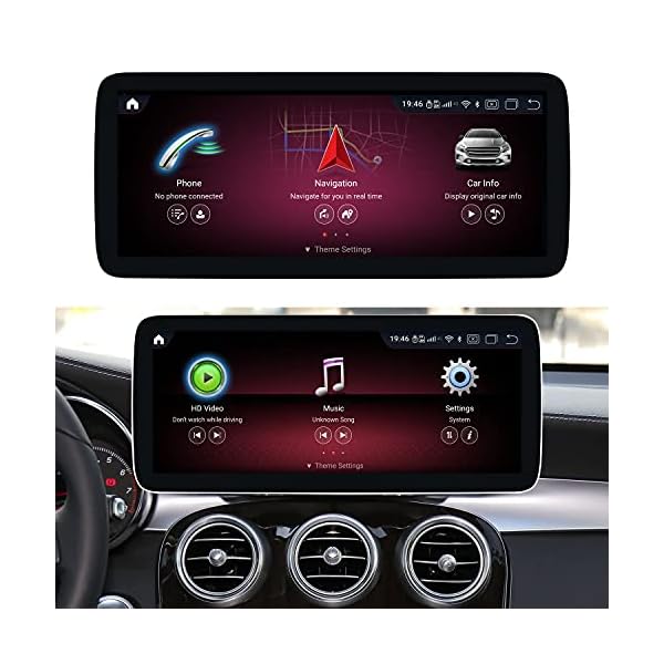 Android 12.3inch HD1920 Screen Upgrade Display Monitor 4G LTE Multimedia Player GPS Navigation for Mercedes Benz C GLC Class (2014-2018) W205 NTG5