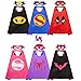 Sinoeem Superhelden Kostüm Kinder Doppelseitiges Design Dress Up 3 Umhänge / 6 Masken Cosplay Kostüme Spielzeug ab Partei Zurechtmachen, für Kindergeburtstag Halloween oder Karneva Umhang Geschenk