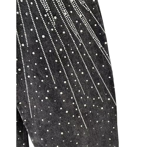 Rhinestone Jeans Men Baggy Wide Leg Bedazzled Denim Pants Y2K Streetwear Bling Bottoms Glitter Sparkly Hip Hop Embellished4