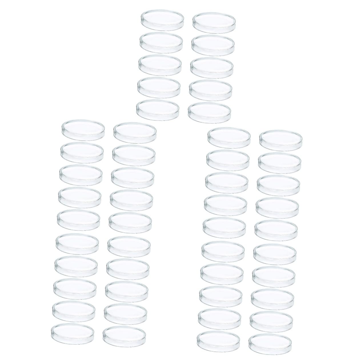 TOPBATHY 5 Set Piastra Petri in Plastica Piastra Di Coltura Cellulare Laboratorio Piastra Di Coltura Tissutale Tessuto Piastre Per Colture Cellulari Capsula Di Petri Vuota 10 Pezzi * 5