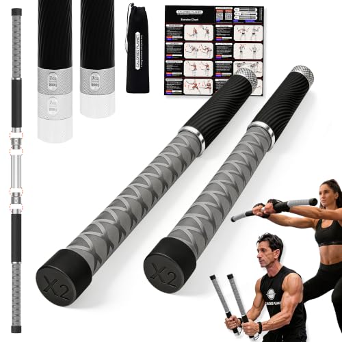 GaragePlanet X2 Ropeless Battle Ropes Adjustable Weight, Convertible to Fitness Bar