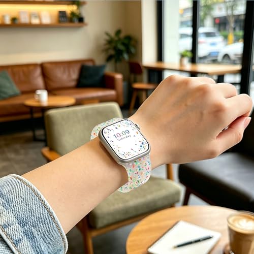 Image of Sport Bands Compatible with Apple Watch Band Women Men 40mm 38mm 41mm 42mm 44mm 45mm 46mm 49mm ,Soft Wristband Waterproof Replacement Strap for iWatch Bands Series 11 10 9 8 7 6 5 4 3 2 1 SE Ultra Transparent