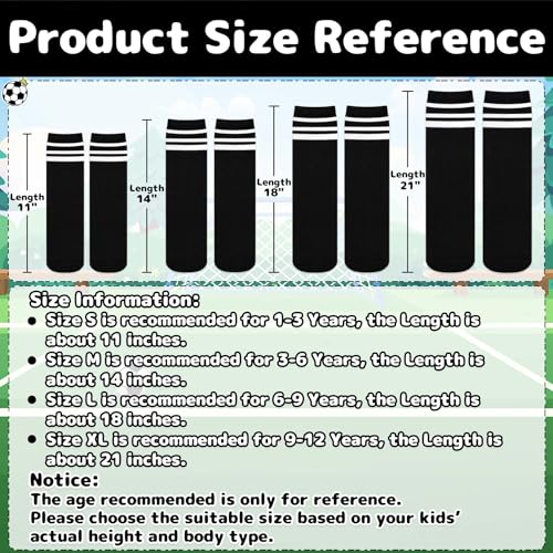 Image of Olreco 1 Pack Toddler Kids Youth Soccer Socks Girls Boys Baseball Socks Youth Knee High Softball Football Accessories Cotton