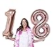 18th Birthday Decorations Party supplies-18th Birthday Balloons Rose Gold,18th Birthday Banner,Table Confetti Decorations,18th Birthday Gifts for Girls,use Them as Props for Photos