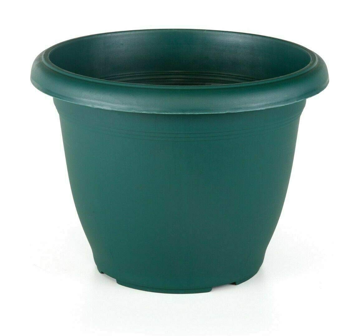 Tamersgifts Green Sets Of 5 Plastic Round Garden Flower Plant Pot Planters (, 36Cm Diameter X 25Cm Height, 14 Litre Capacity)