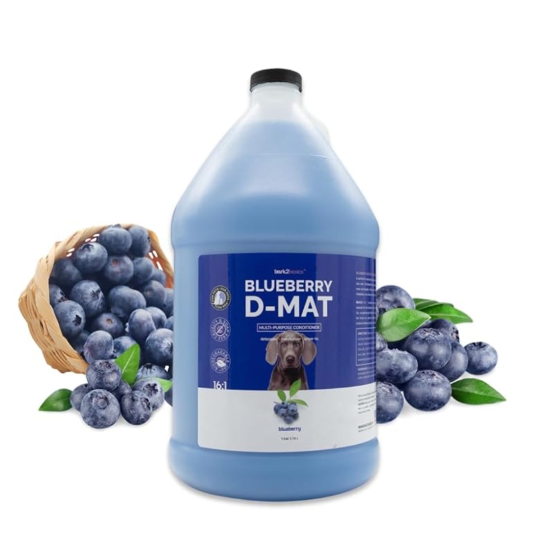 Condicionador Desembaraçante de Mirtilo Bark2Basics para Cães e Gatos, Concentrado 16:1, 3,79 L