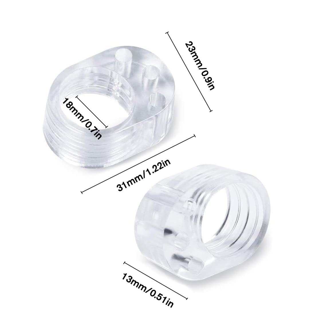 8 Tappi Protettivi Trasparenti Per Maniglie Porta - PVC Antiscivolo, Paraurti Per Pareti E Mobili - Foto 4