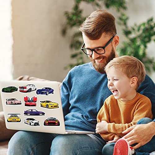DULEFUN 100pcs JDM Car Stickers, Racing Sport Car Stickers Vinyl Waterproof for Water Bottles Laptop Guitar Skateboard Scrapbook JDM Decals Car Stickers for Men Teens Adults Kids
