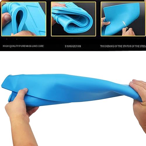 Miniatura 8 de Alfombrilla de reparación de silicona con aislamiento térmico con regla de escala y posición de tornillo para soldador, reparación de teléfono y