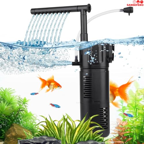 Image of Premier Plants Internal Fountain Aquarium Filter Multi-Function Submersible Filtration Pump Efficient and Quiet Aquarium Filter for Fish Tank (BL-98E |9w | 650L /H)