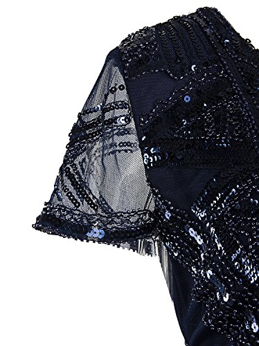 Image of Vijiv 1920s Short Prom Dresses V Neck Inspired Sequins Cocktail Flapper Dress