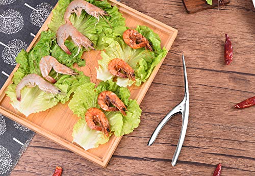 Shrimp Deveiner Tool and Peeler Seafood Tools Shrimp Cleaner Knife Premium Stainless Steel Prawn Peeling Machine Tweezers Peel Cleaning Device for Kitchen