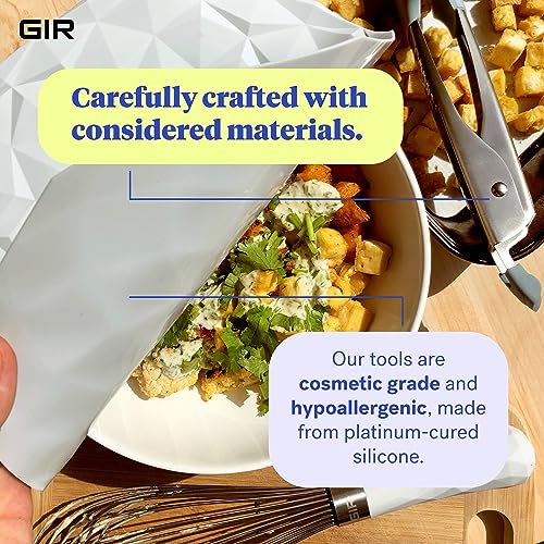 GIR: Get It Right - 10 Piece Silicone Cooking Utensils Set - Ladle, Spatulas, Flip, Spoons, Whisk, Potato Peeler & Spoonula - Heat Resistant & Dishwasher Safe - Black Kitchen Utensils Set