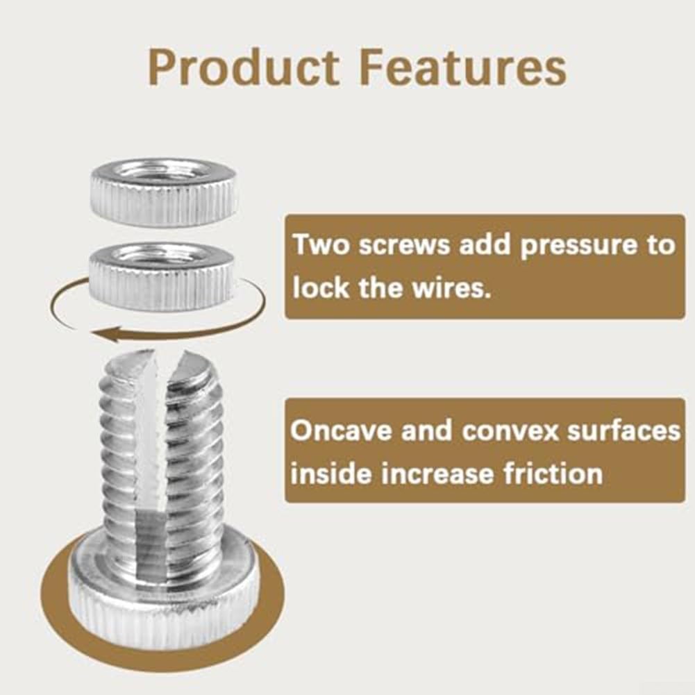 24 Pack Split Bolt Connector for Electric Fence, Heavy Duty Aluminum Wire Clamp Splice for Cable and Underground Multi Wire Terminal Joint,