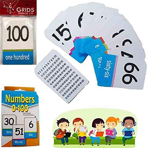 Flash Cards Number Educational Kids Early Learning Playing Children School Activity Set Cards 1-100 Number