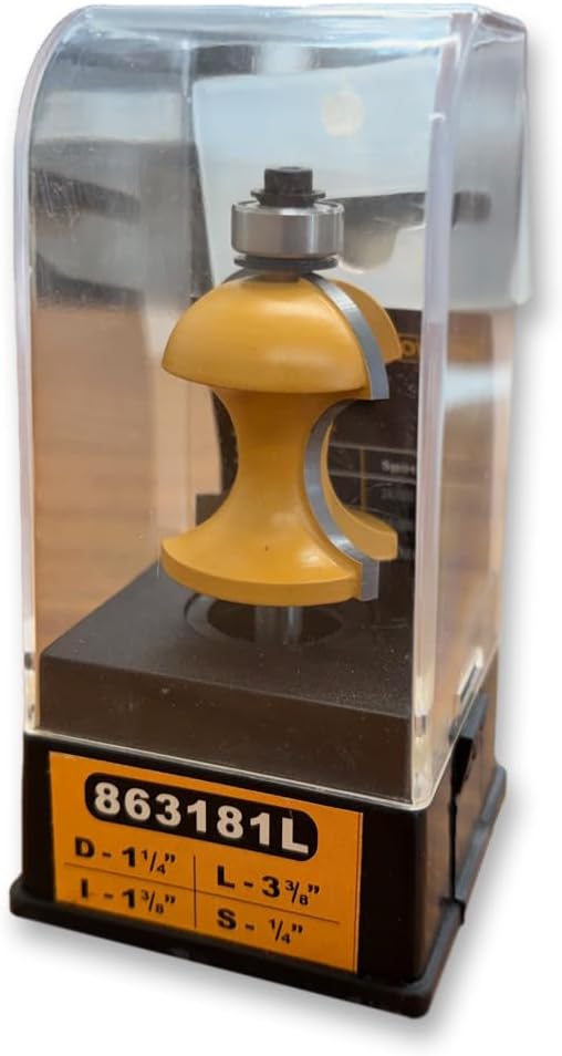 Sommerfeld Arch. Molding Profile Router Bit Woodworking Tool 1 1/4CD,1 3/8CL,3 3/8OL,1/4SH