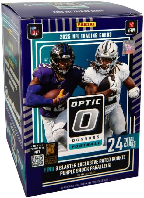 2025 Optic Football Blaster Box (Purple Shock) (24 Cards/Box) ((Downtown)