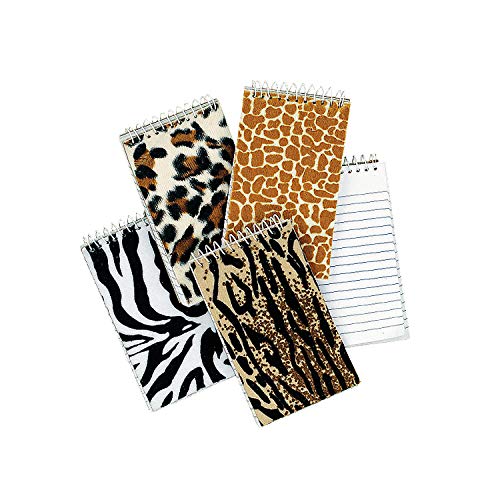 Fun Express Plush Animal Spiral Notepads - 12 Pieces
