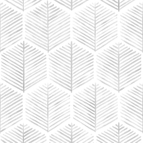 MelunMer Grey Modern Peel and Stick Wallpaper Boho Removable Wallpaper for Bedroom Contact Paper for Cabinets/Drawers Self Adhesive Wallpaper Geometric Wallpaper for Bathroom Gray/White 17.3''×78.8'' Cover