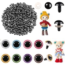 MUCUNNIA 120pcs 16mm Safety Eyes for Amigurumi with Washers Plastic Safety Eyes for Crocheting 200pcs Black Safety Eyes for Craft Doll Eyes for Crochet Animals Plush Stuffed Animals