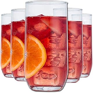 Drinking Glasses, Large Highball Juice / Water Glasses Set of 6 - 415ML
