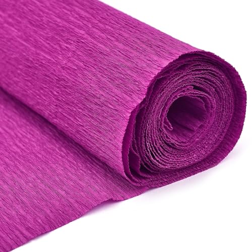 Papier crépon rose red 250x50cm pour créer des fleurs de mariage
