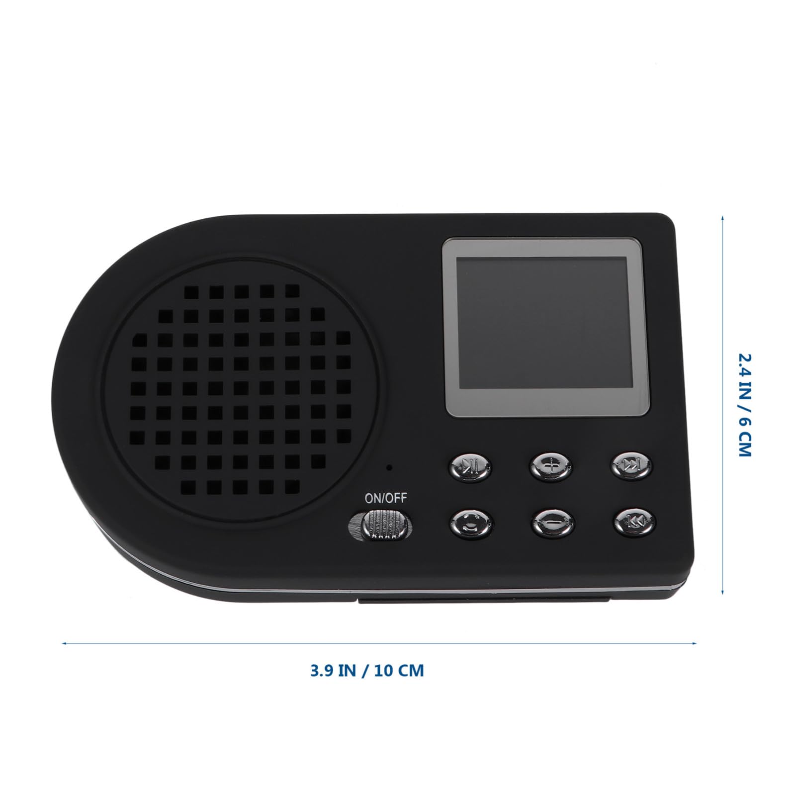 Mini Mp3 Player Nero in Plastico con Display Lcd e Batteria Integrata, Lettore Musicale Portatile con Cavo Usb, Strumento di Riproduzione Audio come Regalo per Famiglia e Amici