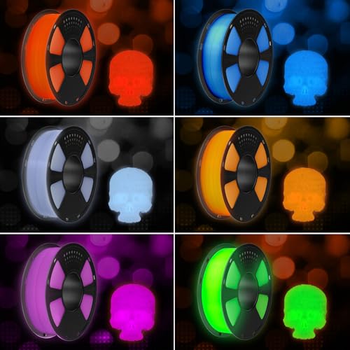 Image of Geeetech Luminous PLA 3D Printer Filament, Glow in The Dark Blue, 1.75mm(±0.02 mm), 1kg, Amazing Brightness and Long Time Light, Fit Most FDM 3D Printer