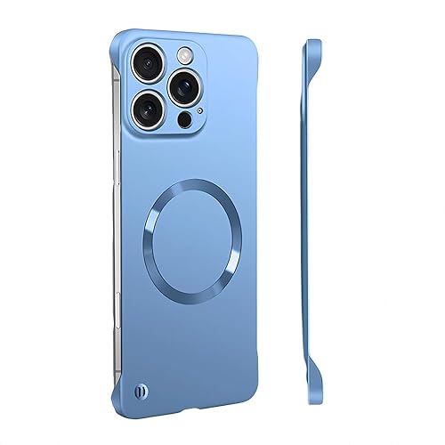 for iPhone Case,Luxury Magnetic Metal Gloss Matte Ultra Thin Frameless,Compatible