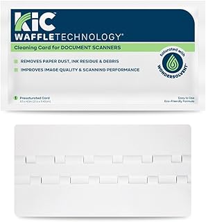 Waffletechnology Sheet Fed Scanner Cleaning Card Featuring (15 Sheets) (KW3-SFS1B15WS)