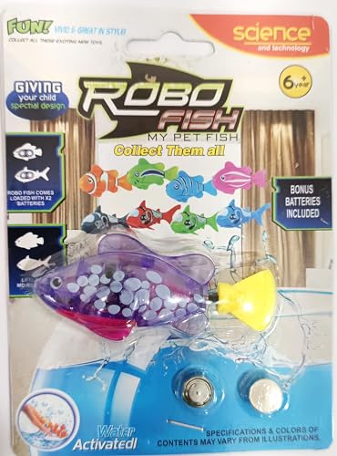 MARVYS - Bathtub Toys Interactive Robot Fish Toys for Cat/Dog, Activated Swimming in Water with LED Light, Swimming Bath Plastic Fish Toy Gift (1 pc) 18+14+y (B0D1VX7V9V) Amazon Price History, Amazon Price Tracker