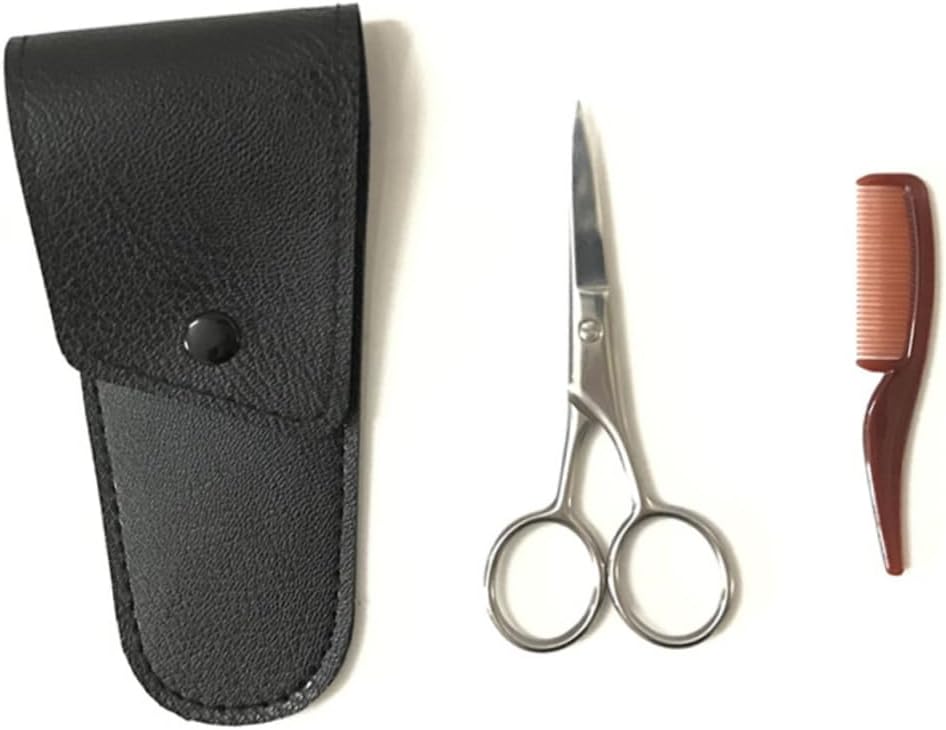 Angoily 3sets Men Beard Scissors Scissors Beard Trimming Precision Cutting Shears Stainless Steel Diy Hair Care