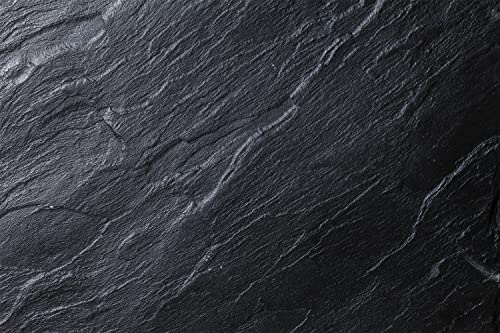 Queence | Arbeits- & Kochplattenabdeckung Stein 60x40 | Spritzschutz | Rückwand | Küchen Paneele Inkl. Befestigungsmöglichkeit ohne Bohren, Farbe:Schiefer, :60x40