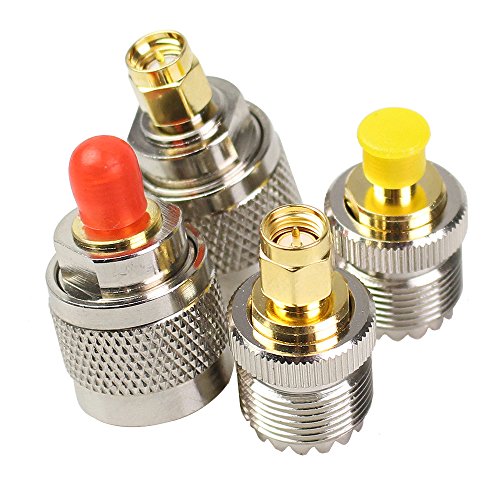 exgoofit Kit 8 piezas Adaptadores SMA a UHF miniatura 3