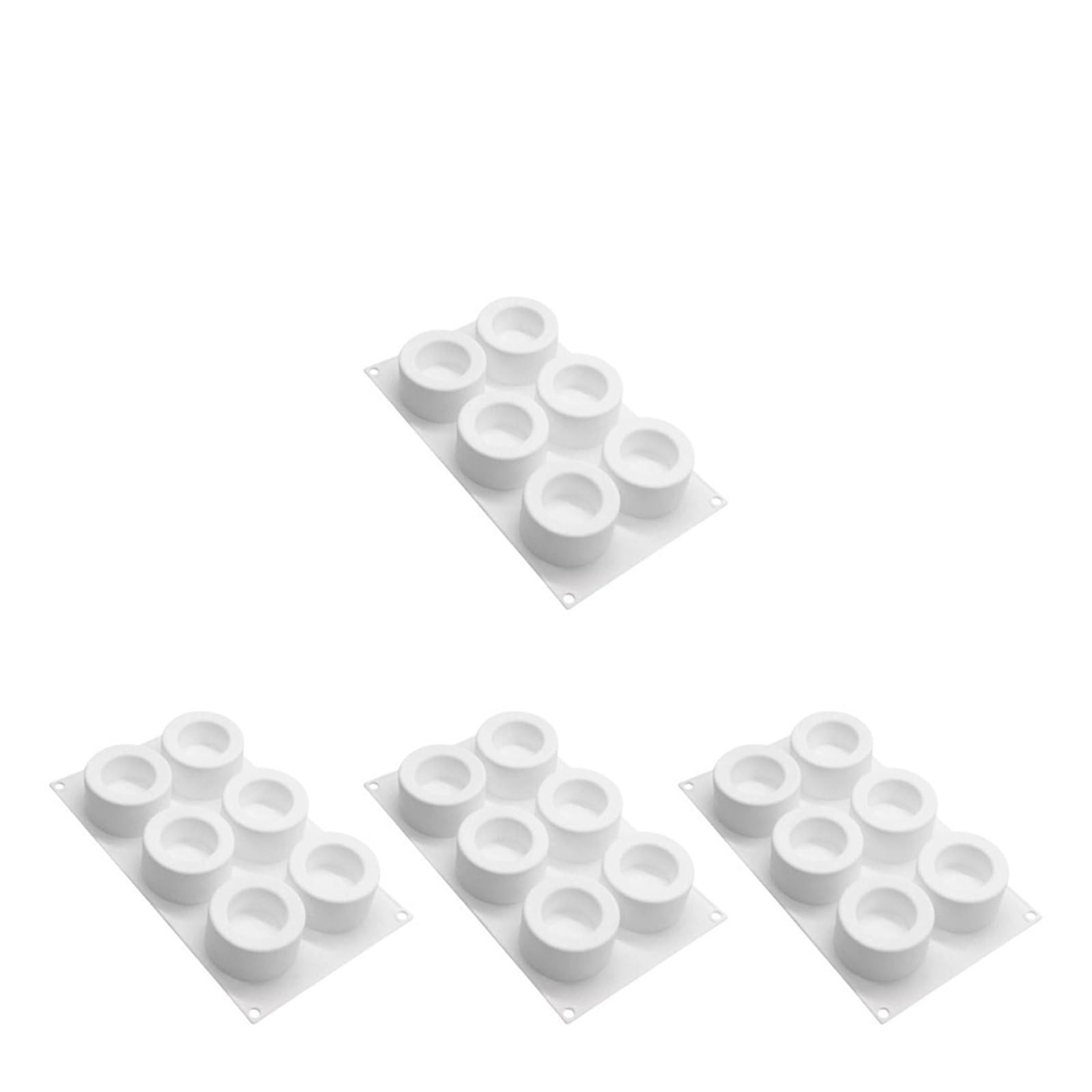 Generisch 6-gliedrige konkave Cup-Kuchenform, Donut-Maker, antihaftbeschichtet, for Backen von Gebäck, Keksen, Schokolade, Muffinform, Tablett(4pcs)