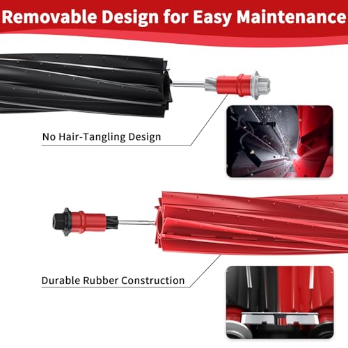 Image of 2-Pack Dual Main Brush Replacement for Roborock S8 MaxV Ultra, S8 Max Ultra, Qrevo Master, Qrevo Slim Robot Vacuum Cleaner, Rubber Roller Brush Kit