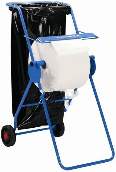 Mobi Roll Dispenser with Serrated Cutter Tubular Frame 2 Wheels for Industrial Cleaning Towel Ref C01848