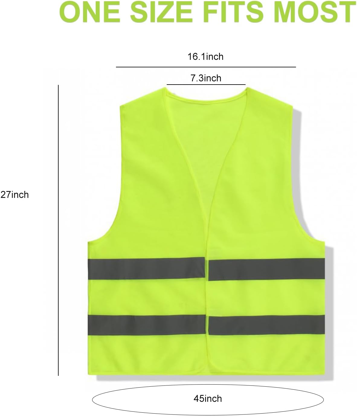 48 Pack High Visibility Safety Vests, Neon Yellow Reflective Mesh Vests with Silver Stripes for Men & Women, Bulk Security & Traffic Vests for Work, Cycling, Running, Construction