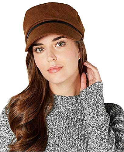 Nine West Women's Classic Wool Newsboy Cap, Brown, One Size #TOP24