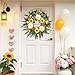 LOKEISNA 26 Inch Sunflower Wreath Decor, 26 Inch Peony Eucalyptus Summer Wreaths for Front Door Farmhouse Home Decor, Bright Handmade Decoration Gift from Spring to Fall